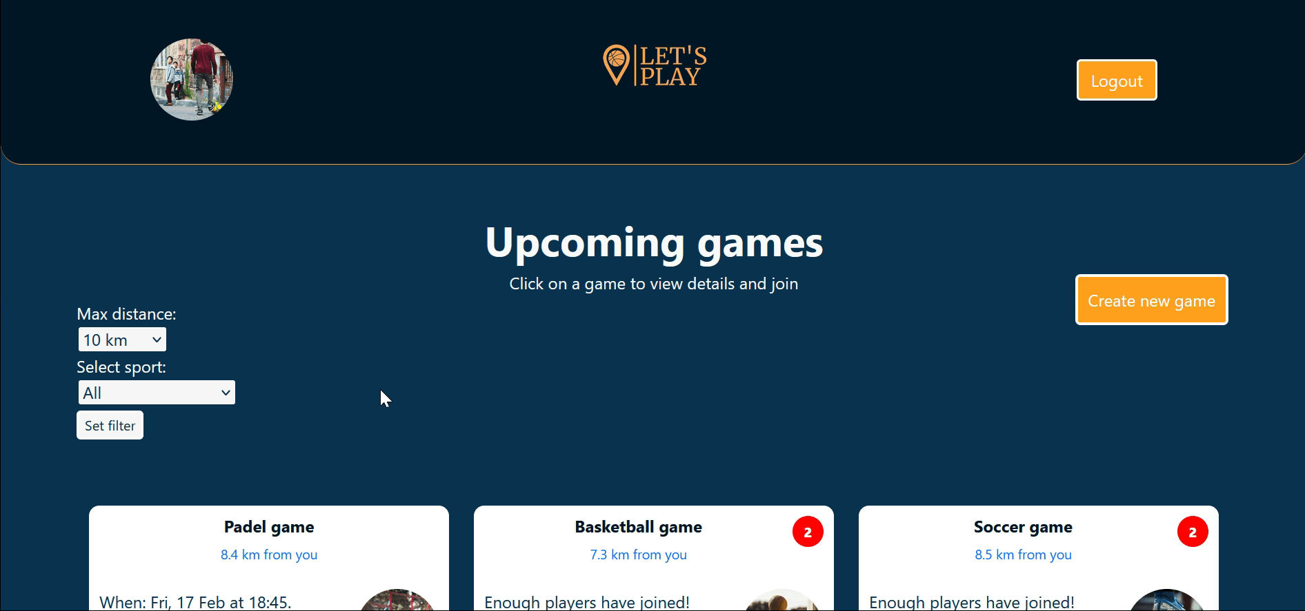 gif of letsplay website